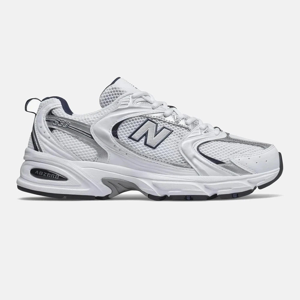 New Balance 530 White Silver Navy